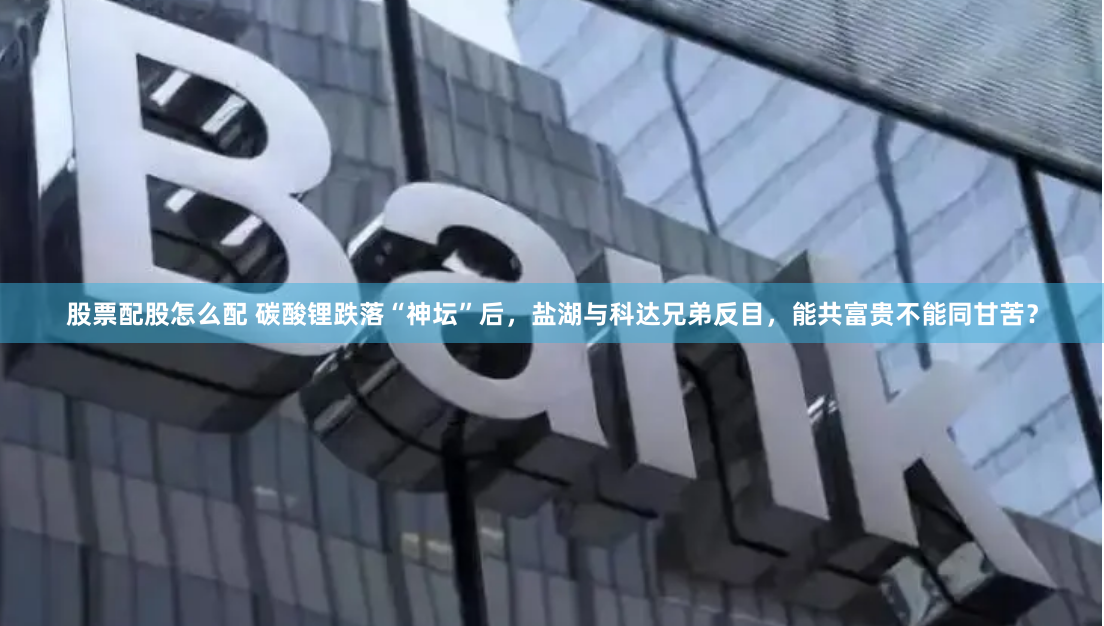 股票配股怎么配 碳酸锂跌落“神坛”后，盐湖与科达兄弟反目，能共富贵不能同甘苦？