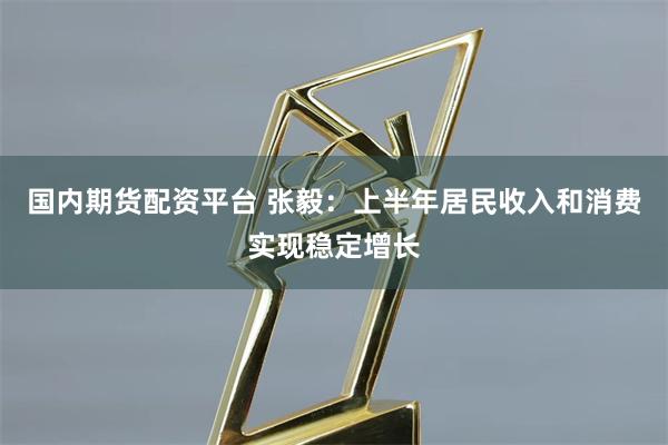 国内期货配资平台 张毅：上半年居民收入和消费实现稳定增长