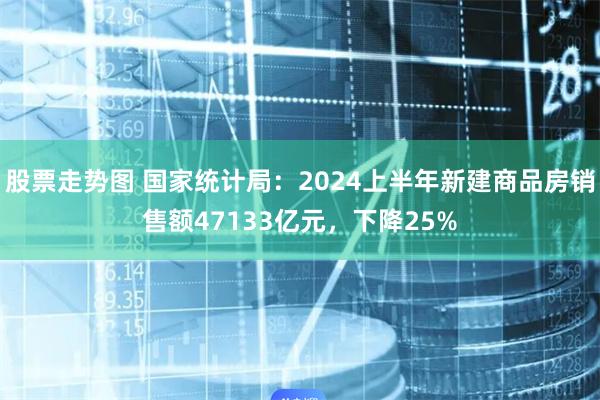 股票走势图 国家统计局：2024上半年新建商品房销售额47133亿元，下降25%